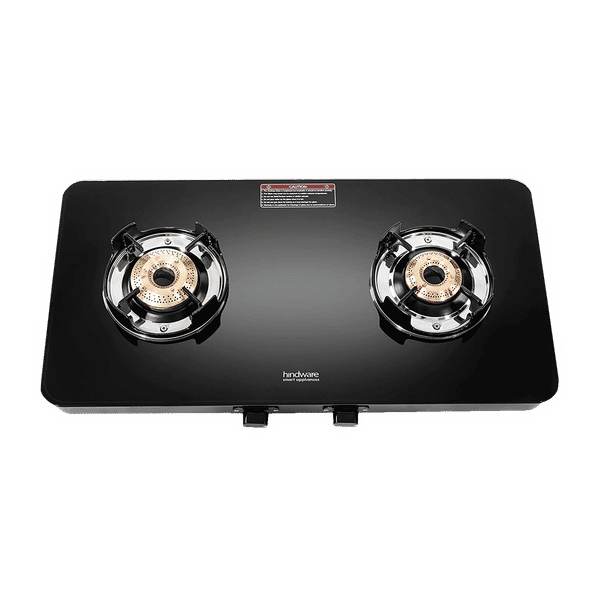 Buy Hindware Alverio Neo Toughened Glass Top 2 Burner Manual Gas